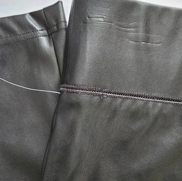 Morgan Taylor Vegan Leather Stretchy Skinny Tight High Waist Leggings - Picture 4 of 7